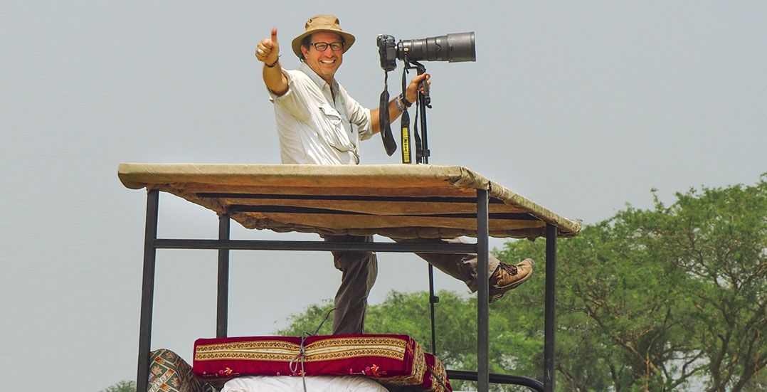 Dean Jacobs photographing in Africa