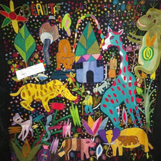 Mapula cloth featuring colorful wild African animals