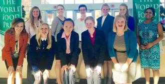 Group of award winning students posing